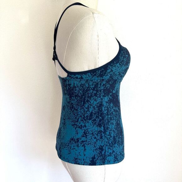 Nike Swim Women's Nike High-Neck Swim Tankini Teal Navy Size Small - Picture 7 of 14